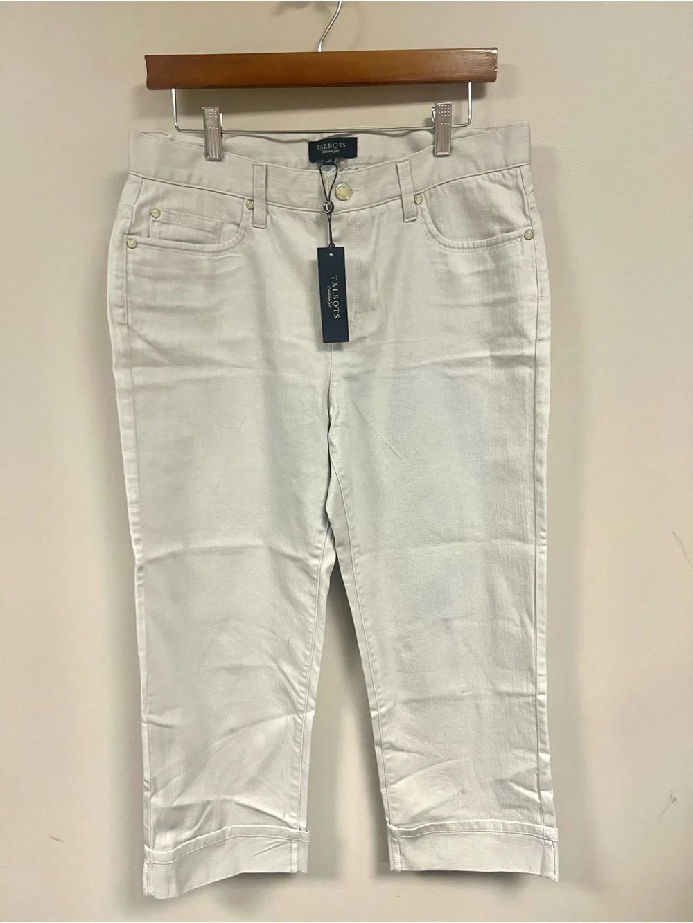 Talbots Women’s cream Cropped Jeans 10